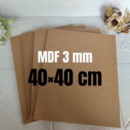 Mdf wood board measuring 40x40 cm, 3 mm thick