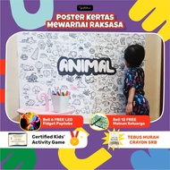 YUKITADRAW - Poster Mewarnai Raksasa Giant Coloring Sheet Jumbo Berbagai Tema Lengkap