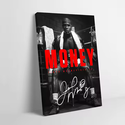 Boxing Floyd Mayweather Jr Printing Poster Customizable Pictures Wall Art Canvas Painting Gift for D
