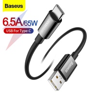 Baseus 65W USB Type C Cable 6.5A High Current Fast Charging USB-C Charger Wire Cord For Samsung Huawei Xiaomi OPPO