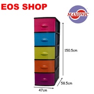 EOS Shop Maxonic 5 Tier Plastic Drawer / Cabinet / Storage Cabinet Multi Color