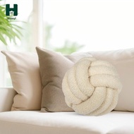 [Homyl] Knot Pillow Ball Throw Pillow Handmade Accessories Beige Photo Props Decorative