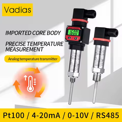 PT100 Temperature Transducer G1/4 4-20mA 0-10V 0-5V RS485 PT100 Temperature Transmitter PT100 Sensor
