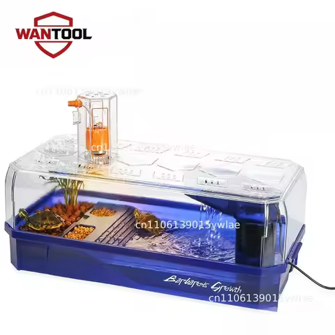 46x23x18cm Terrarium Reptile Habitat Breeding Box Turtle Reptile Cage Hide Enclosure Lizard Box Turt