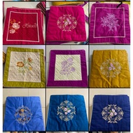 Square Floral Embroidered Pillowcase (size 45x45cm)