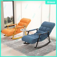 Rocking Chair Adult Leisure Faux Leather Rocking Chair Sofa Adult Bedroom Recliner Foldable Nordic Balcony Lazy Bone Chair