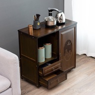 Boiling Water Cabinet New Chinese Style Tea Cart Black Walnut Old Bamboo Tea Water Cabinet Locker Te