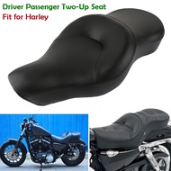 Driver & Socius 2-up Saddle Bench Seat for Harley Sportster 883 Custom XL883 04-13-