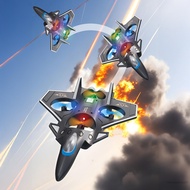 RC โฟมเครื่องบินของเล่นสำหรับเด็ก 2.4 GHZ ไฟฟ้า RC Fighter Jet Plane สำหรับเด็กชายหญิงของขวัญของเล่น