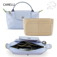 CAMELLI Insert Bag, Storage Bags Multi-Pocket Linner Bag,  Portable Felt Travel Bag Organizer Longchamp Mini Bag