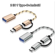 OTG Cable 2 in 1 Micro USB Type C OTG Combo to USB 3.0 Adapter