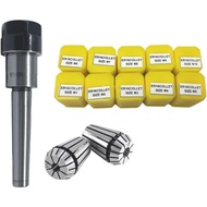1pc Handle MT1 ER16 MTB1 ER16A M6 Morse#1 Taper Handle Collet Chuck+10pcs Spring Collet 1/2/3/4/5/6/