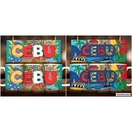 * 1 PC MUG WITH BOX * CEBU COLORFUL MUG DESIGN 11oz with BOX SOUVENIR MUG