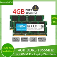 Crucial RAM DDR3 8GB (2x4GB) 1066MHz 1.5V Laptop Memory 204Pin SODIMM PC3-8500 Notebook Memory DDR3 RAM Memory Module