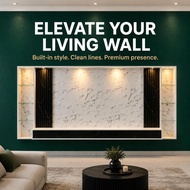 HOMACONCEPT  10FT FLOATING TV WALL CABINET / 10FT  WALL KABINET / FREE INSTALLATION