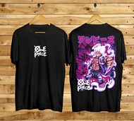 baju kaus pria distro premium samurai jepang hitam kerah oblong lengan pendek bahan katun sablon ani