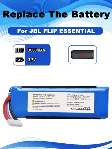 3.7V Speaker Battery For JBL Flip Essential, Flip 3 Stealth Edition, Flip 3 SE Bluetooth Speaker 02-