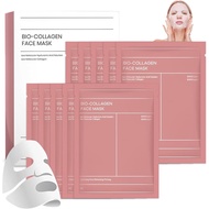 10 Pcs Bio Collagen Face Mask: 8H Hydration Lock with 95%+ Serum Retention - Quick 15-minute touch-u