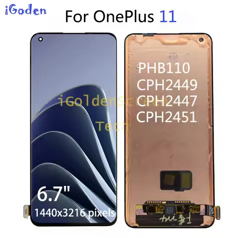 6.7" Original AMOLED For OnePlus 11 LCD Display Touch Screen Digitizer For OnePlus 11 1+11 PHB110 CP