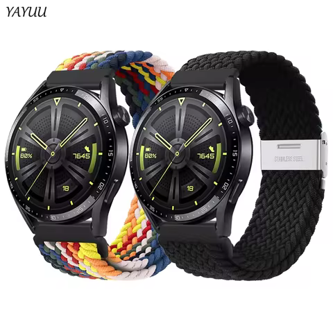 YAYUU Nylon Replacement Strap for Huawei Watch GT 4 3 2 46mm Sports Watch Band Compatible with for H