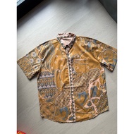 KEMEJA Size XL/XXL - Eithan Man Batik Shirt Men's Modern Short Sleeve Batik Shirt