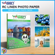 YASEN RC Linen Resin Coated Photopaper (20 sheets) | 260 GSM | A4 / 3R / 4R / 5R |