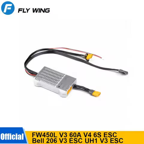 Flywing 2 in 1 FW450L V3 60A V4 6S ESC Digital Helicopter ESC Spare Parts FLYWING Bell 206 V3 ESC UH