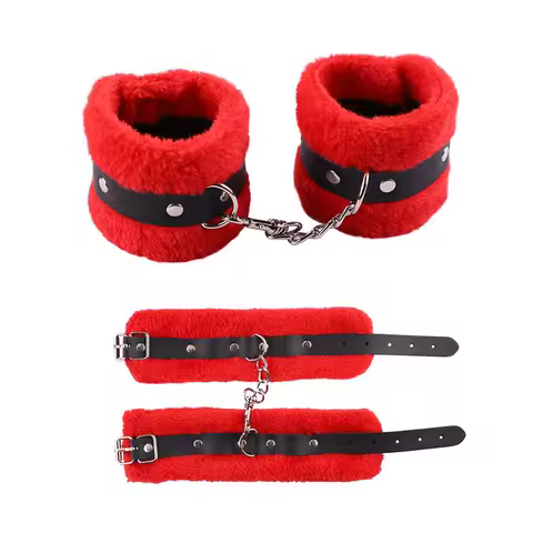 Adjustable Plush Handcuffs - Fetish Hand Shackles BDSM Binding Toys, SM Restraints Exotic Bondage Cu