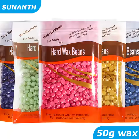 50g Hot Wax Hair Removal Depilatory Waxing Wax Beads for Wax Heater Painless for Body Hairs Removal 