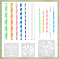 16 Pcs Mandala Dotting Tools for Painting Rocks Mandala Stencils Kit Ball Stylus Clay Sculpting Carv