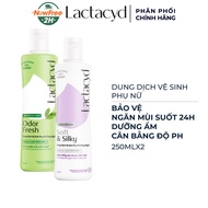 Combo Dung Dịch Vệ Sinh Phụ Nữ Lactacyd Ngăn Mùi 24H + Dưỡng Ẩm 250mlx2