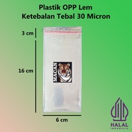 OPP Plastic 6x16 cm Glue Bread Cake Clothes Invitation 30 Mic Thick