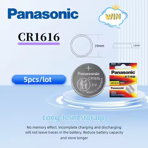 5pcs Original PANASONIC CR1616 CR 1616 3V Lithium Battery For Watch Calculator Clock Remote Control