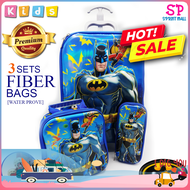 กระเป๋าเดินทาง Batman กระเป๋าล้อลาก ทำจากไฟเบอร์ กันน้ำ Luggage trolley ใบใหญ่ขนาด 18x32x47 ซม. ใบกลางขนาด 10x21x24 ซม. ใบเล็กขนาด 5x10x23 ซม.(กระเป๋านักเรียน  กระเป๋าลากเด็ก กระเป๋ากันน้ำ กระเป๋าไฟเบอร์ กระเป๋าเเด็ก กระเป๋าเด็กชาย กระเป๋าเด็กหญิง)