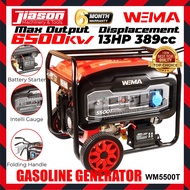 WEIMA WM5500T 13HP 4-Stroke Portable Gasoline Petrol Generator 6500W