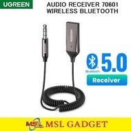 UGREEN Car Wireless Audio Receiver Bluetooth 5.0 Kabel Aux Mobil 70601