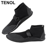 TENOL Adult Water Boots for Diving, Surfing, Canyoning, 3mm Thick Neoprene, Black