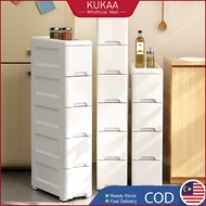 IKEA Slim Plastic Drawer Storage Cabinet Drawer Rak Buku Almari Untuk Tudung Rak Baju Bertutup 夹缝柜