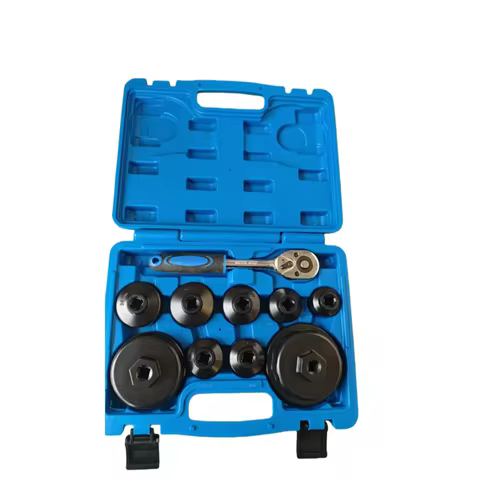 10pc Oil Filter Socket Set, 3/8" Drive Metric Oil Filter Cap Wrench Removal Tool Kit