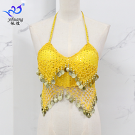 Women's Belly Dance Costume Stage Performance Top Sequin Strap Bra Style Festival Dance Show Suit Po