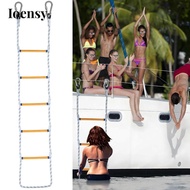 [Ioensy] 5.9 Feet Boat Ladder Climbing Rope with 5 Steps Anti Slip Boarding Ladder Versatile for Out