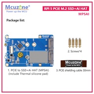 【Customer favorite】 MPSAI Raspberry Pi 5 M.2 SSD+Ai HAT