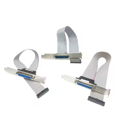 2.0 or 2.54 Space DB25 Socket Motherboard Parallel LPT 25Pin Printer Print Port Cable Host Case Rear
