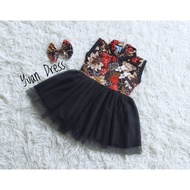 BAJUNIK YUAN CHILDREN'S DRESS CHILDREN'S CHINESE NEW YEAR CLOTHES/ YUAN DRESS BLACK 4-5 YEARS