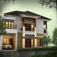 Desain Rumah 2 Lantai Model Tropis, Di Lahan 10 x 15 M2 (Hook)