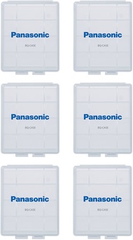 Panasonic BQ-CASE6SA Battery Storage Cases with 4AA or 5AAA Battery Capacity, 6 Pack