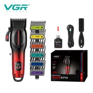 ปัตตาเลี่ยนไฟฟ้า VGR026หัวน้ำมันร้านทำผมมืออาชีพเครื่องตัดแบบไฟฟ้ากำลังสูงของผู้ชาย