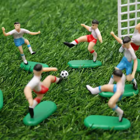 1 Set of 9 Soccer Toppers for Birthday Cake DIY Football Toppers Cupcakes Decorations 9 Soccer Playe