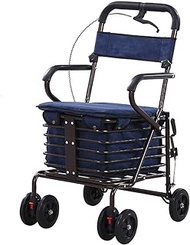 Walkers for seniors Walking Frame,4 Wheel Walker Rollator Folding with Removable Back Support Comes With Soft Padded Seat, Storage Basket Ergonomic Handle,Space Saver rollator walker, Durable Mobility
