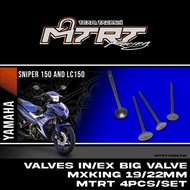 VALVES 19/22mm for NMAX / AEROX / MXKING big valve head MTRT